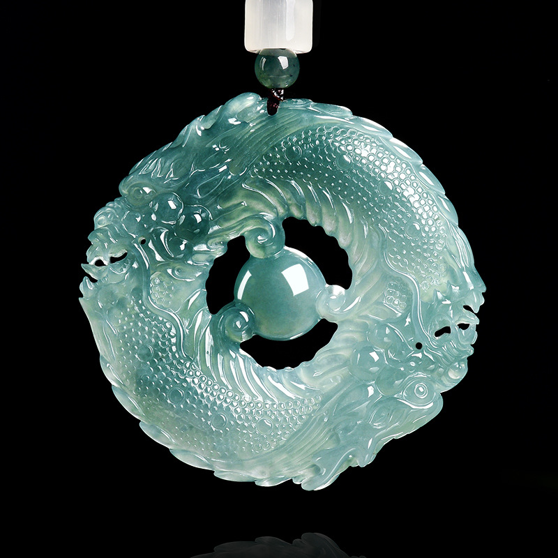 Jewelry & Watches Sp Z Oo Janów Lubelski - Natural Real Emerald Blue Water Jade