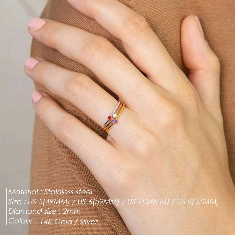 EMANCO Stainless Steel Birthst - огляд і ціна Birthstone Ring Set