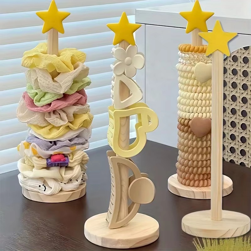 Wood Desktop Hair Rope Holder  - огляд і ціна Jewelry Organizer Watches