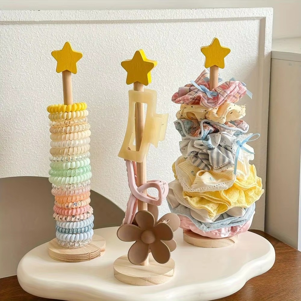 Wood Desktop Hair Rope Holder  - огляд і ціна Jewelry Organizer Watches
