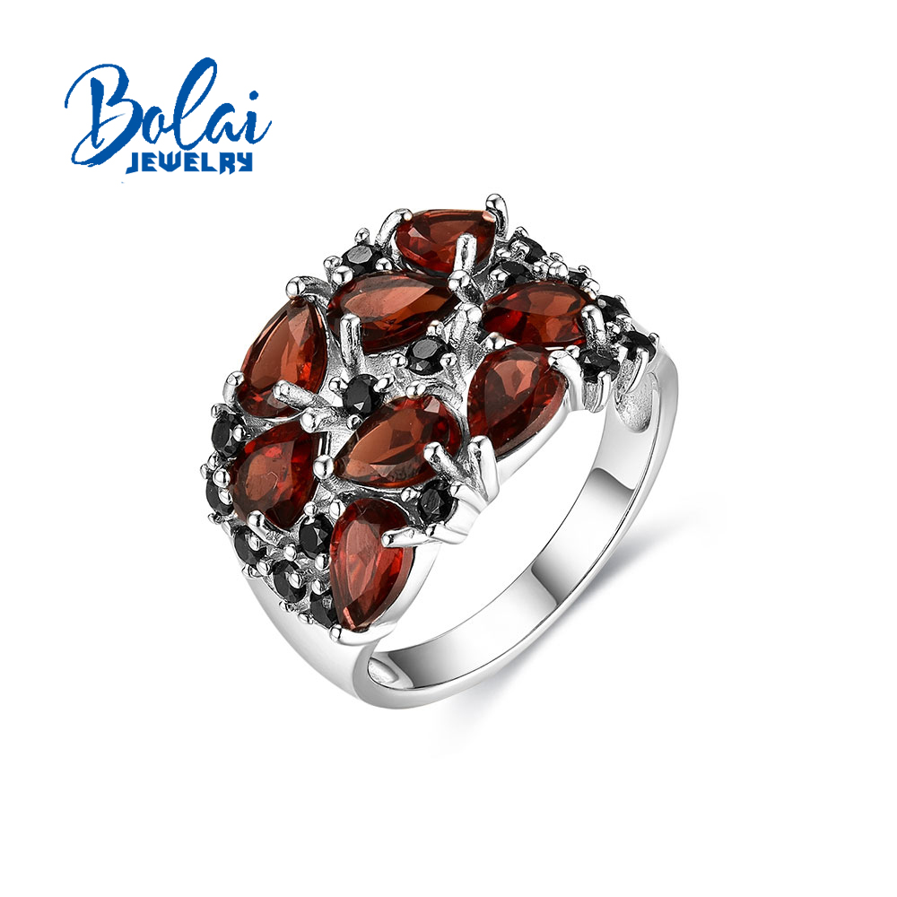 Simple Designed Natural Garnet - огляд і ціна Birthstone Ring Set
