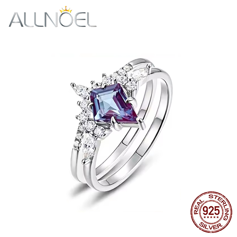 ALLNOEL Kite Cut 0.91ct Alexan - огляд і ціна Birthstone Ring Set