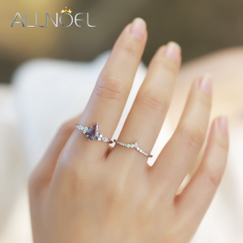 ALLNOEL Kite Cut 0.91ct Alexan - огляд і ціна Birthstone Ring Set