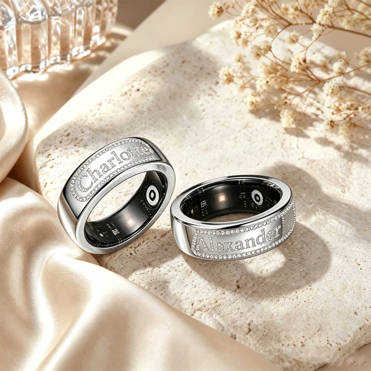 Qitian Custom Name Smart Ring  - огляд і ціна Moissanite Ring