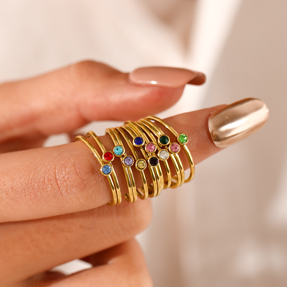 Stainless Steel Birthstone Rin - огляд і ціна Birthstone Ring Set