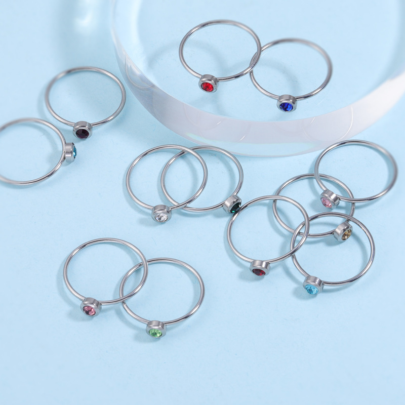 Stainless Steel Birthstone Rin - огляд і ціна Birthstone Ring Set