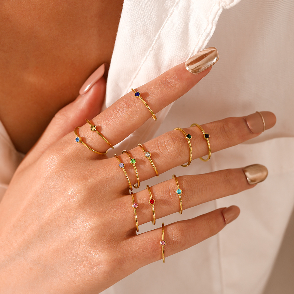 Stainless Steel Birthstone Rin - огляд і ціна Birthstone Ring Set