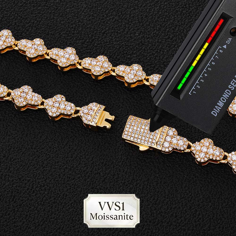 Nuoya Brass/925 VVS1 Moissanit - огляд і ціна Hip Hop Chain Necklace