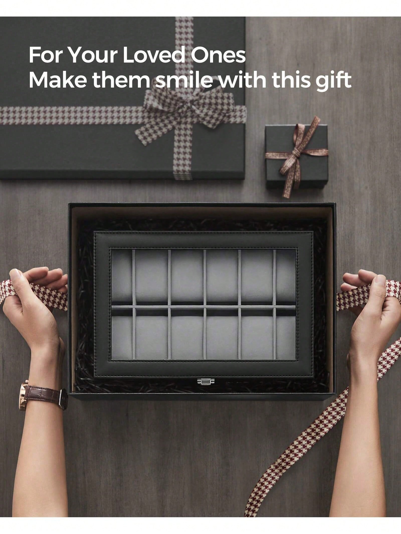 12-Slot Lockable Watch Box wit - огляд і ціна Jewelry Organizer Watches