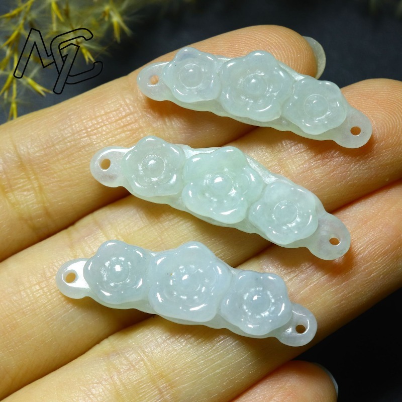 1pc Natural Jadeite Emerald Fl - огляд і ціна Jewelry & Watches Sp Z Oo Janów Lubelski