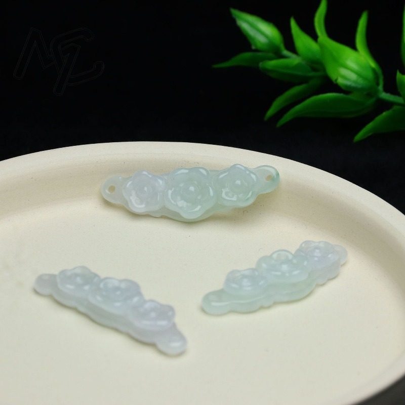 1pc Natural Jadeite Emerald Fl - огляд і ціна Jewelry & Watches Sp Z Oo Janów Lubelski