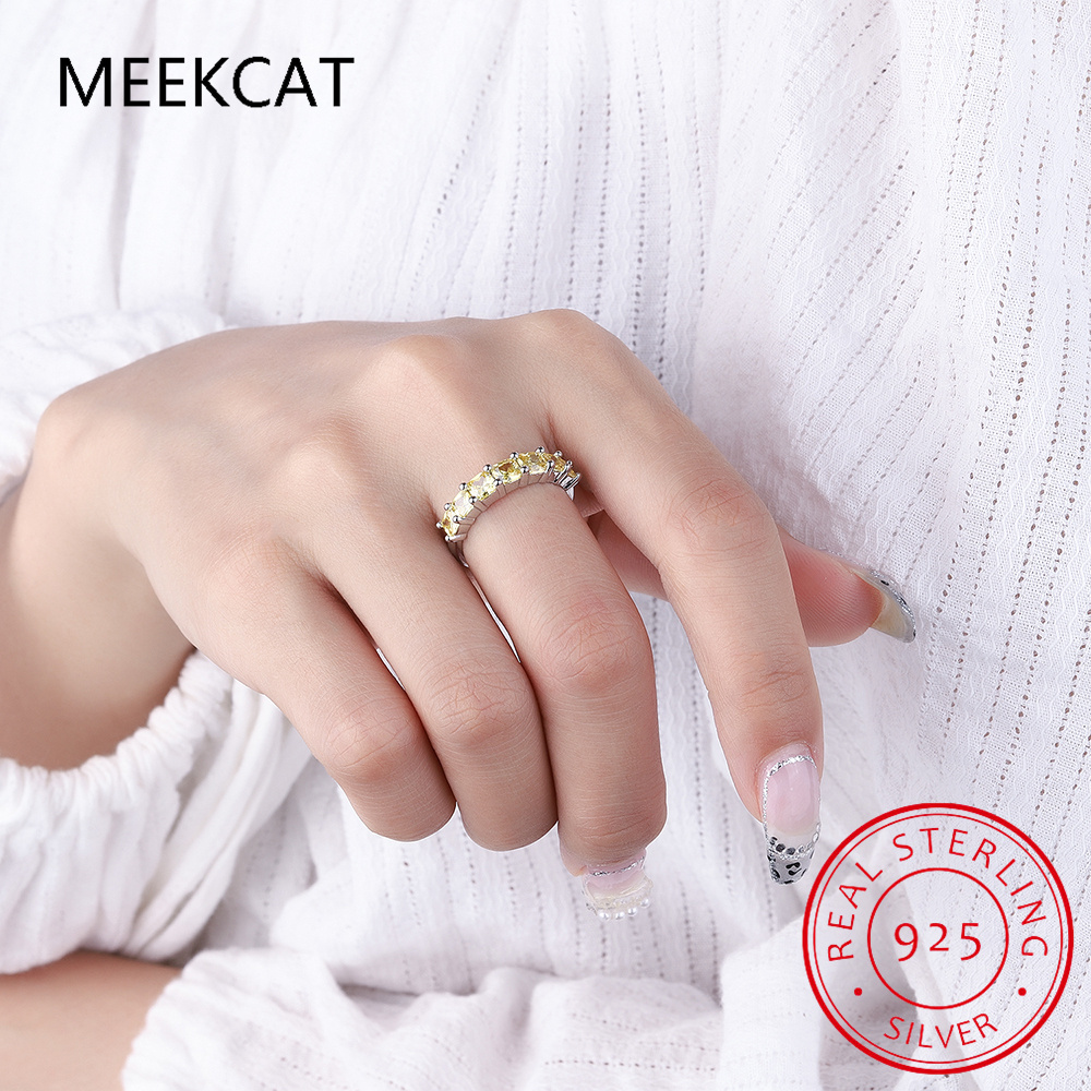 Princess Cut Natural Yellow Ci - огляд і ціна Birthstone Ring Set