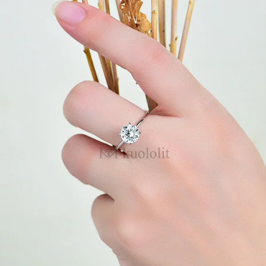 1CT‑2CT Round Cut 8.0mm D Colo - огляд і ціна Moissanite Ring