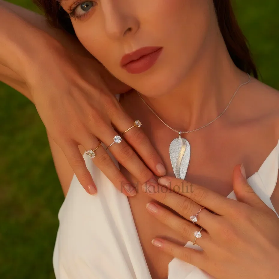 1CT‑2CT Round Cut 8.0mm D Colo - огляд і ціна Moissanite Ring