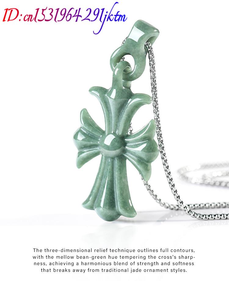 Natural Burmese Jadeite Cross  - огляд і ціна Jewelry & Watches Sp Z Oo Janów Lubelski