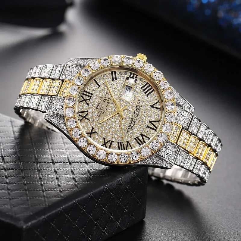 Hot‑Selling Gold Luxury Iced‑O - огляд і ціна Jewelry Type Watches