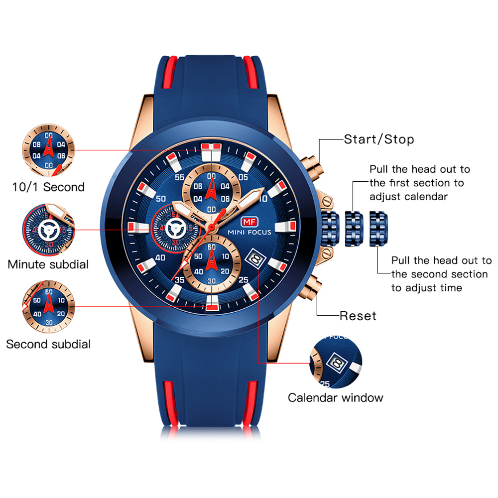 MINI FOCUS Mens Watches Top Lu - огляд і ціна Jewelry Inspired Watches