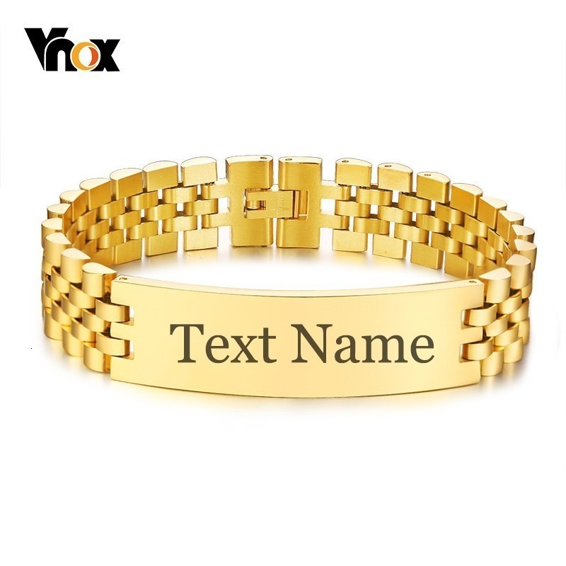 Vnox Mens 15mm Wide ID Tag Bra - огляд і ціна Jewelry Type Watches