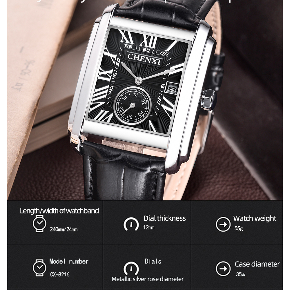 CHENXI 8216 Fashion Classic Sq - огляд і ціна Jewelry Inspired Watches