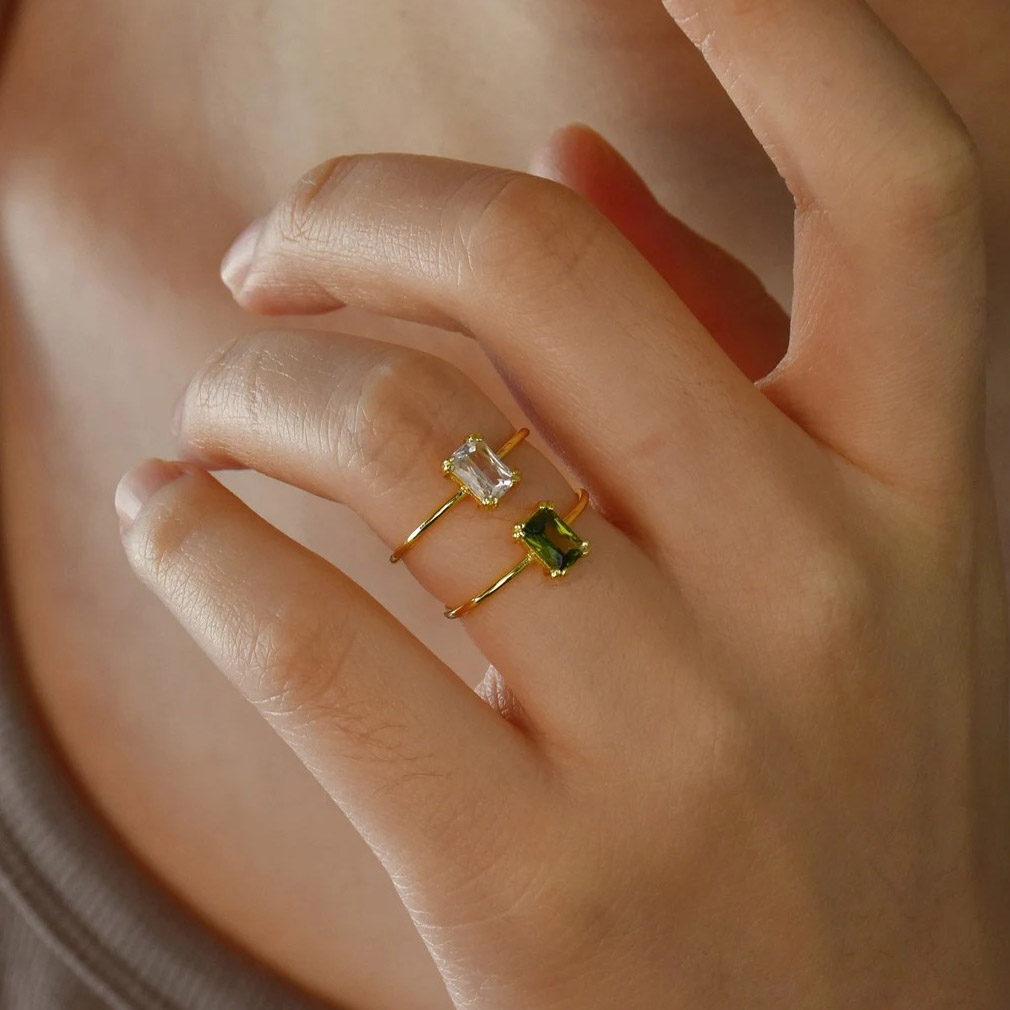 Zircon Birthstone Rings For Wo - огляд і ціна Birthstone Ring Set
