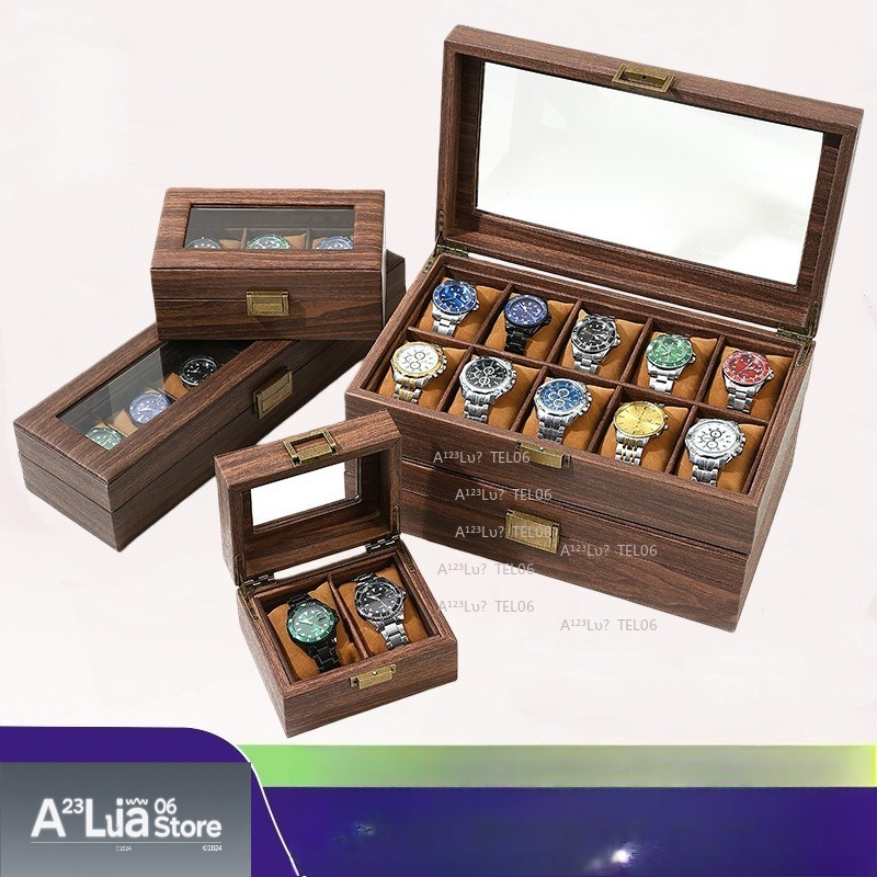 Vintage Wood Grain PU Leather  - огляд і ціна Jewelry Organizer Watches