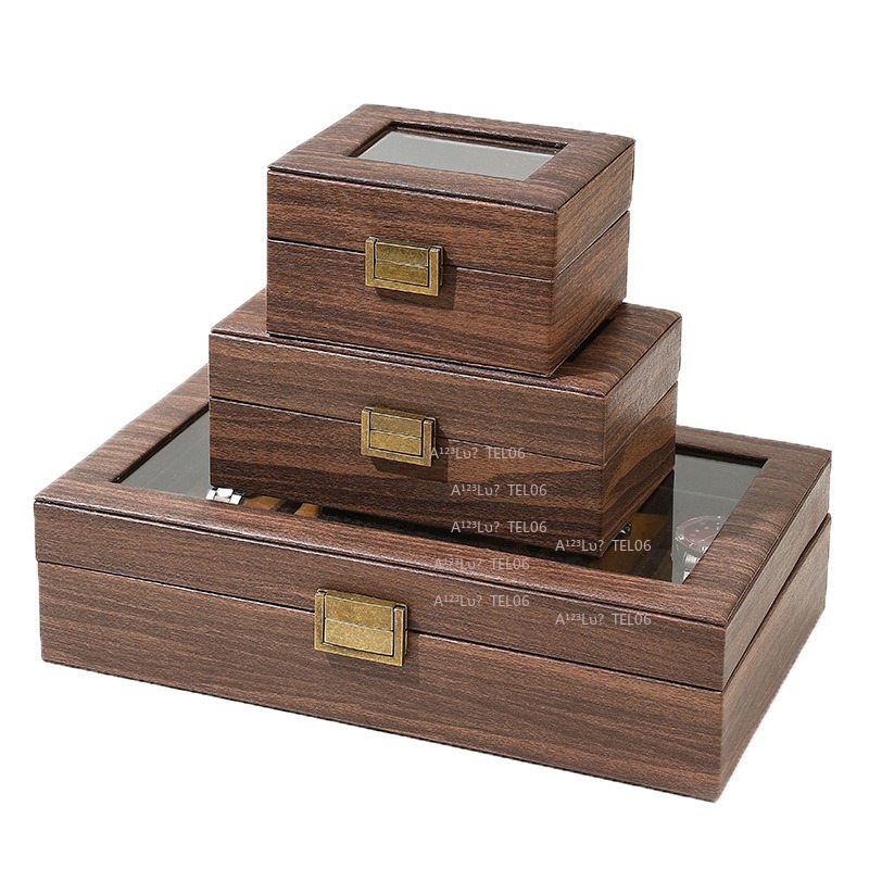 Vintage Wood Grain PU Leather  - огляд і ціна Jewelry Organizer Watches