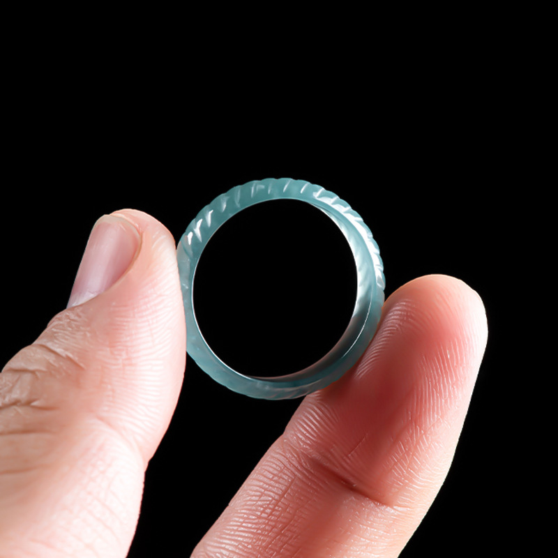 Blue Real Burmese Jadeite Ring - огляд і ціна Jewelry & Watches Sp Z Oo Janów Lubelski