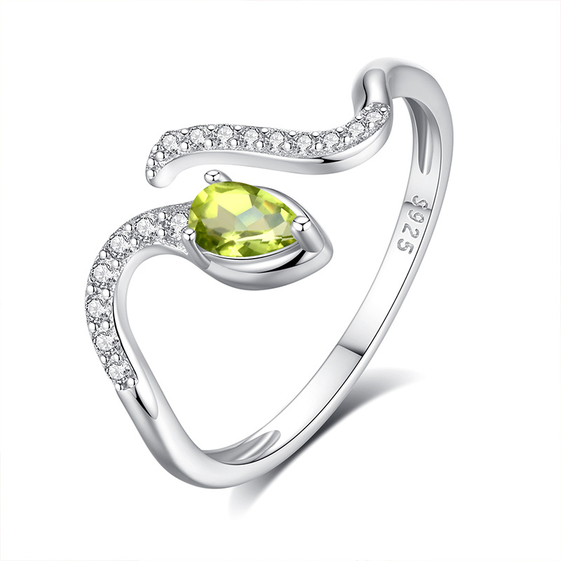 925 Sterling Silver Wedding Sn - огляд і ціна Birthstone Ring Set