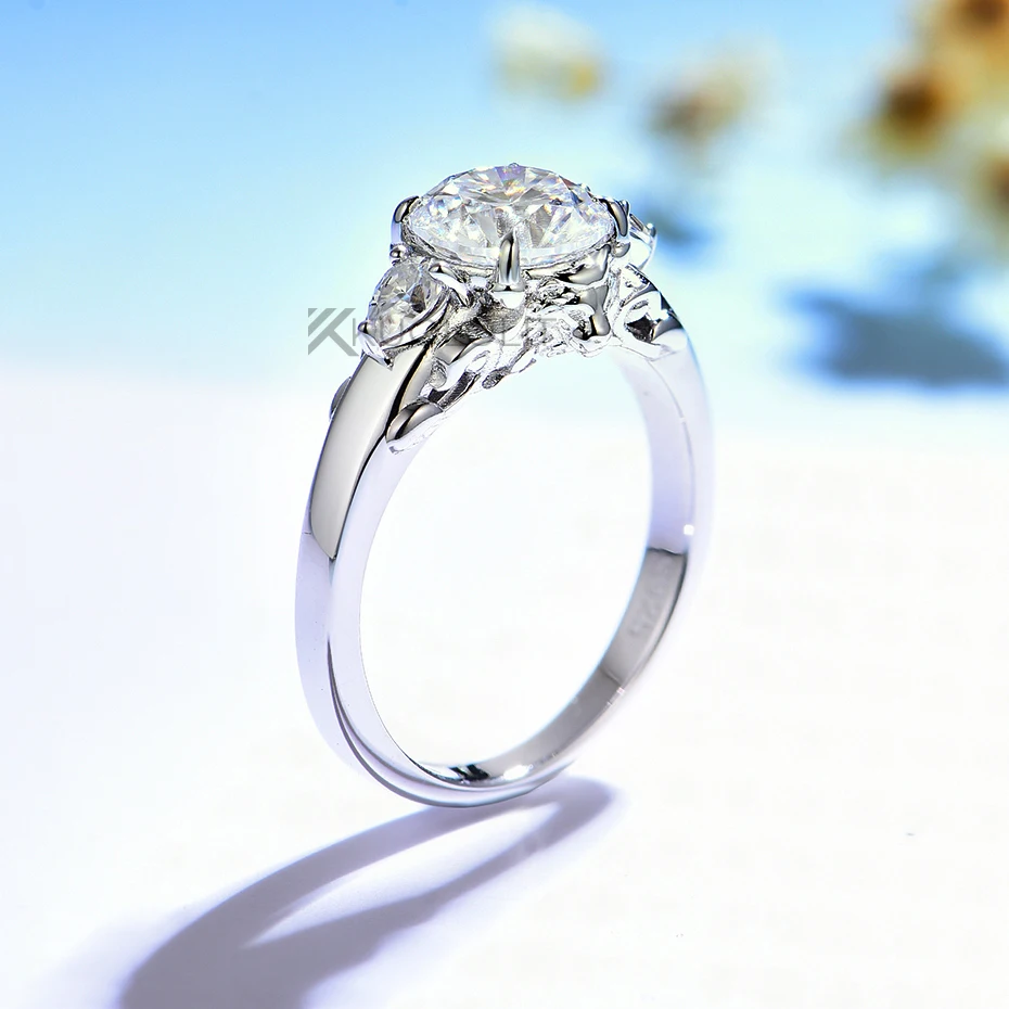7.5MM Round D VVS1 Lion Solita - огляд і ціна Moissanite Ring