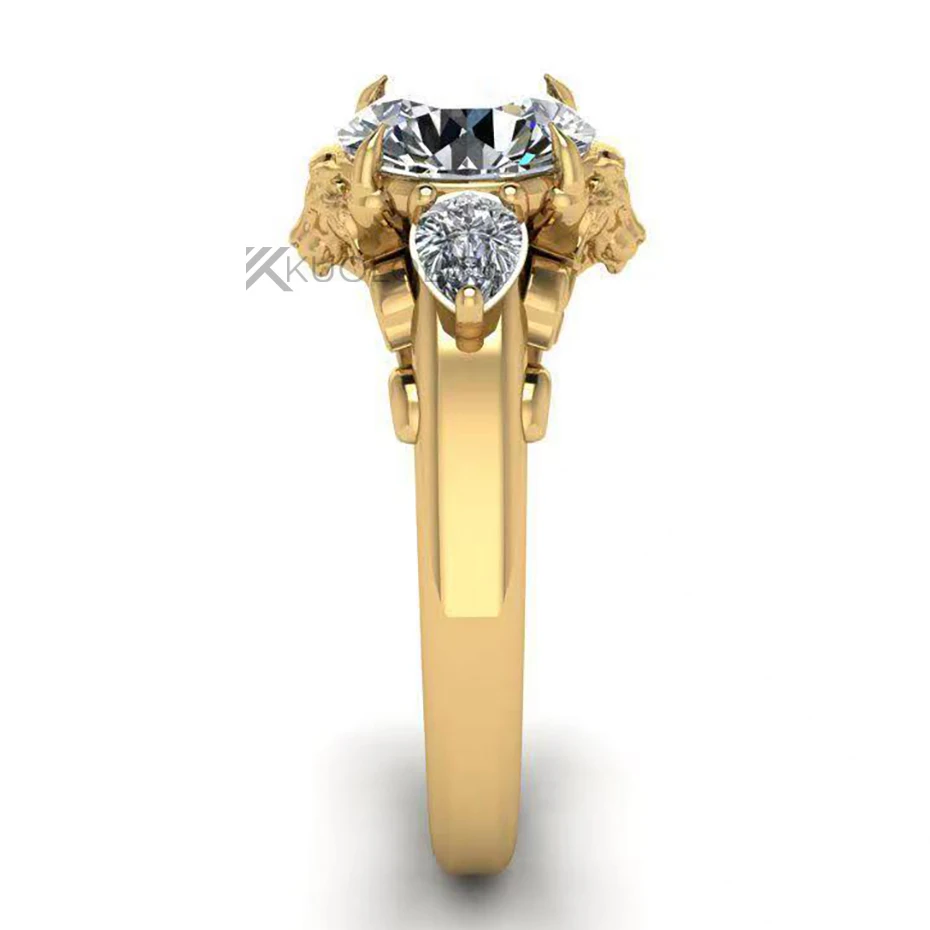7.5MM Round D VVS1 Lion Solita - огляд і ціна Moissanite Ring