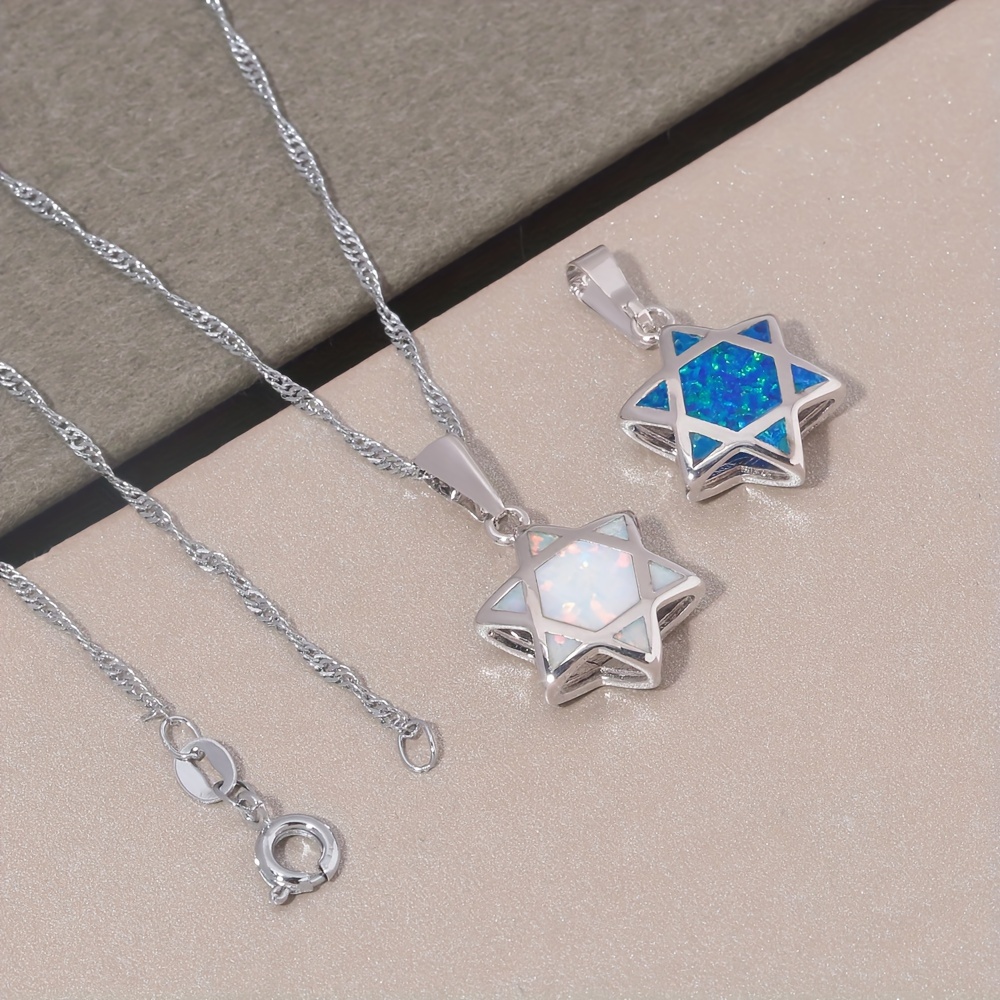 Star of David Opal Pendant Nec - огляд і ціна Jewelry & Watches Sp Z Oo Janów Lubelski