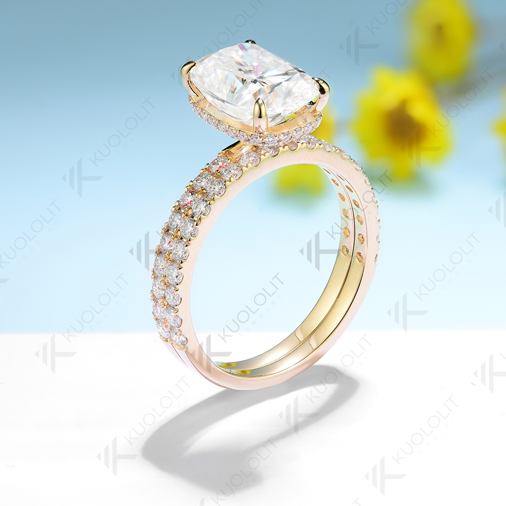 Unbranded Women Elongated Cush - огляд і ціна Moissanite Ring
