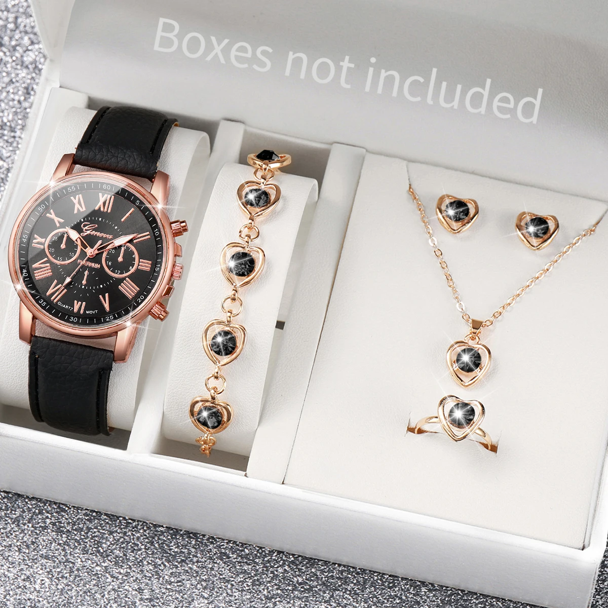 AAA5Pcs Pink Heart Crystal Wat - огляд і ціна Jewelry Watch Making