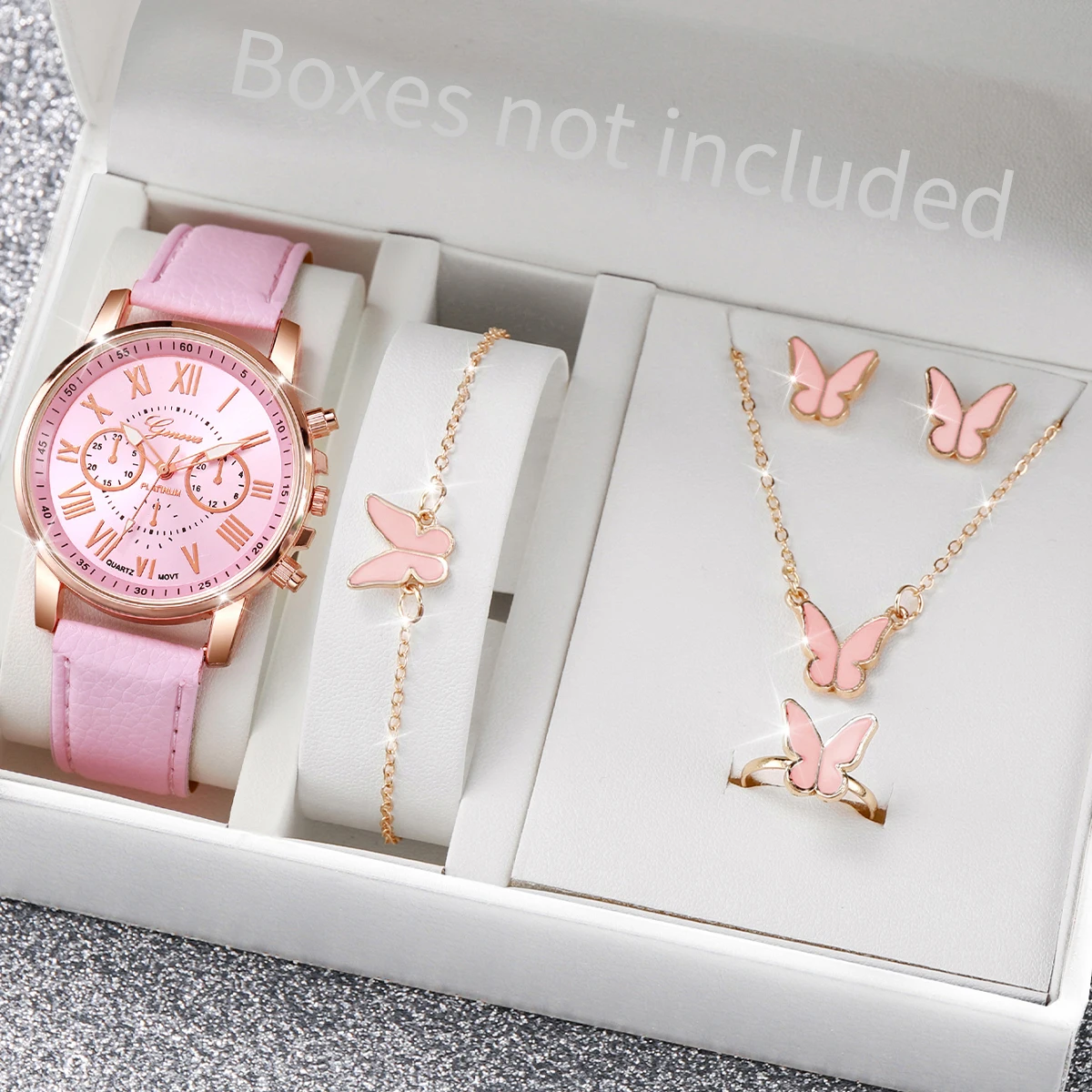 AAA5Pcs Pink Heart Crystal Wat - огляд і ціна Jewelry Watch Making