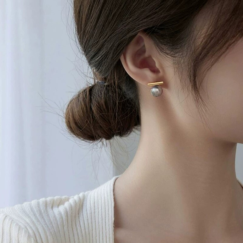 925 Silver Needle Korean Fashi - огляд і ціна Pearl Stud Earrings