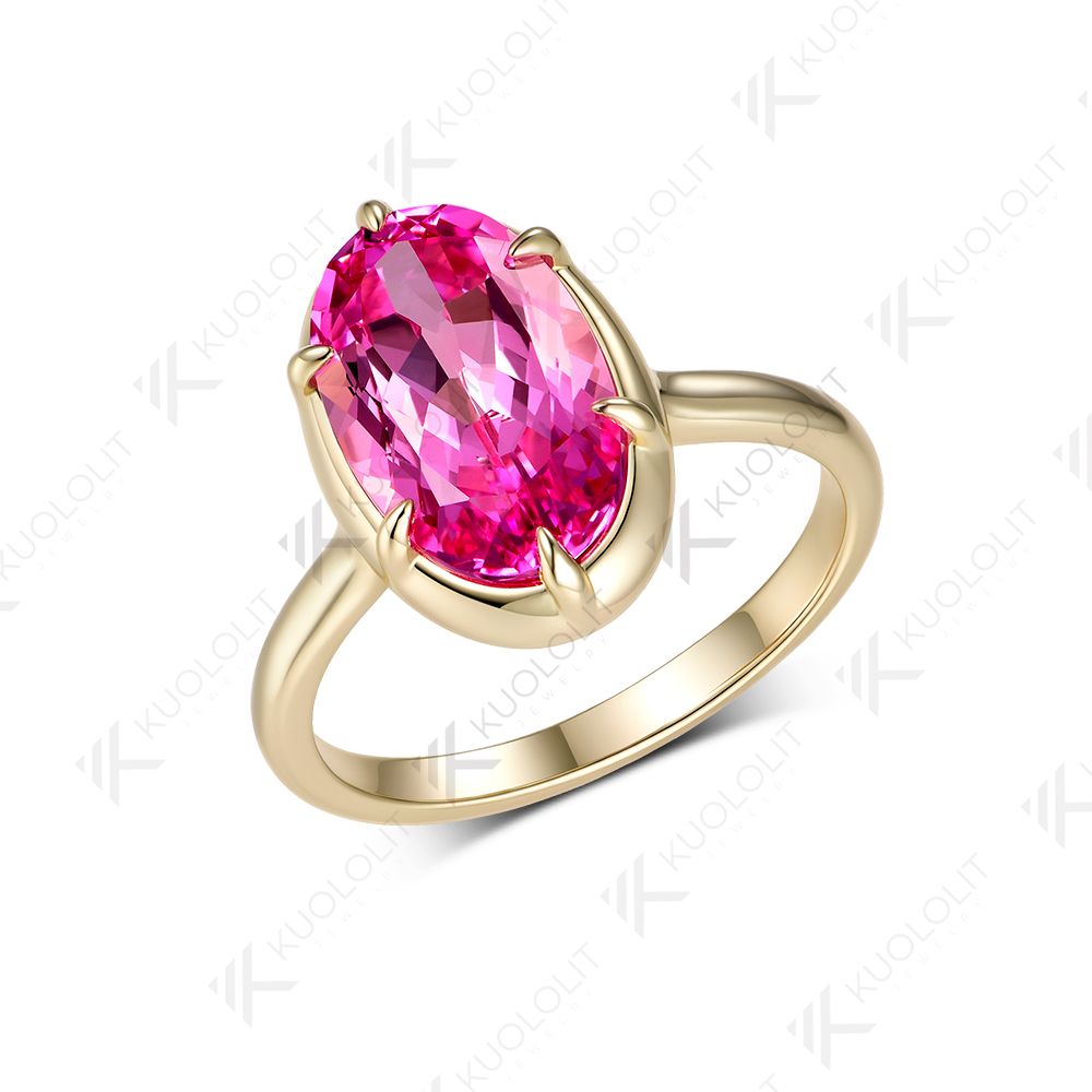 5.5CT Pear Cut Lab‑Grown Pink  - огляд і ціна Moissanite Ring