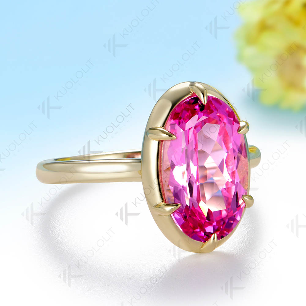 5.5CT Pear Cut Lab‑Grown Pink  - огляд і ціна Moissanite Ring